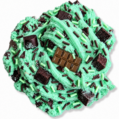 Chocolate Chip Mint Ice Cream cloud slime