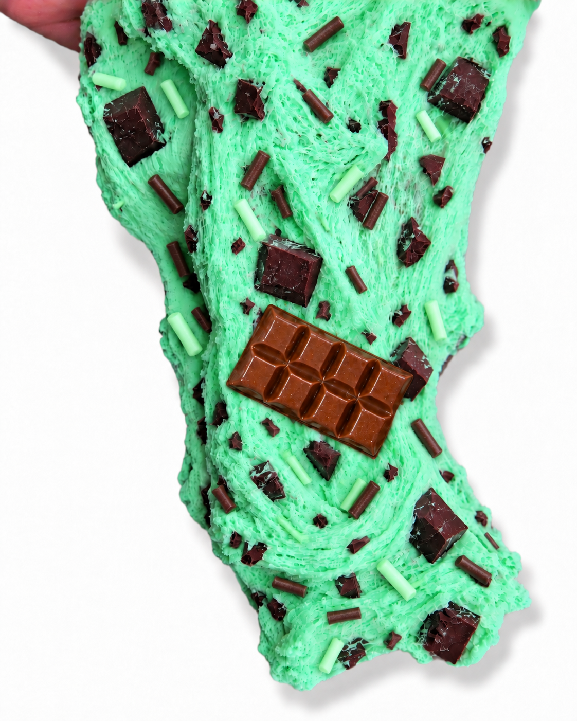 Chocolate Chip Mint Ice Cream cloud slime
