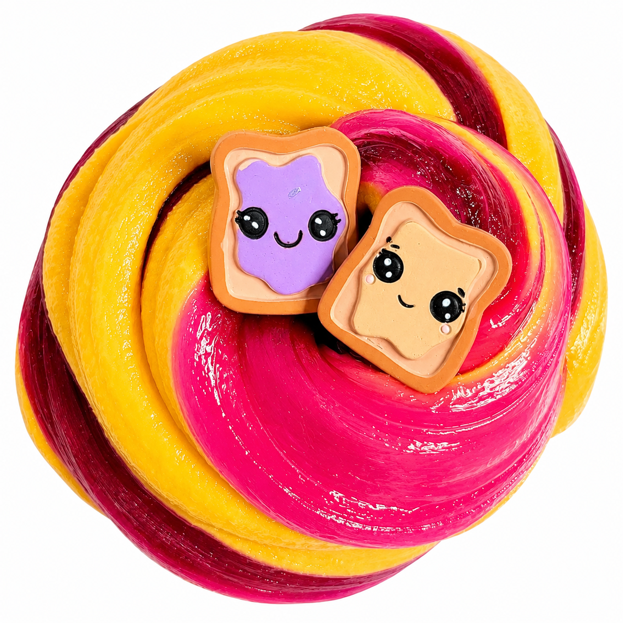 PB&J Slime Kit – DIY Butter & Jelly Slime Set with Clay Toast