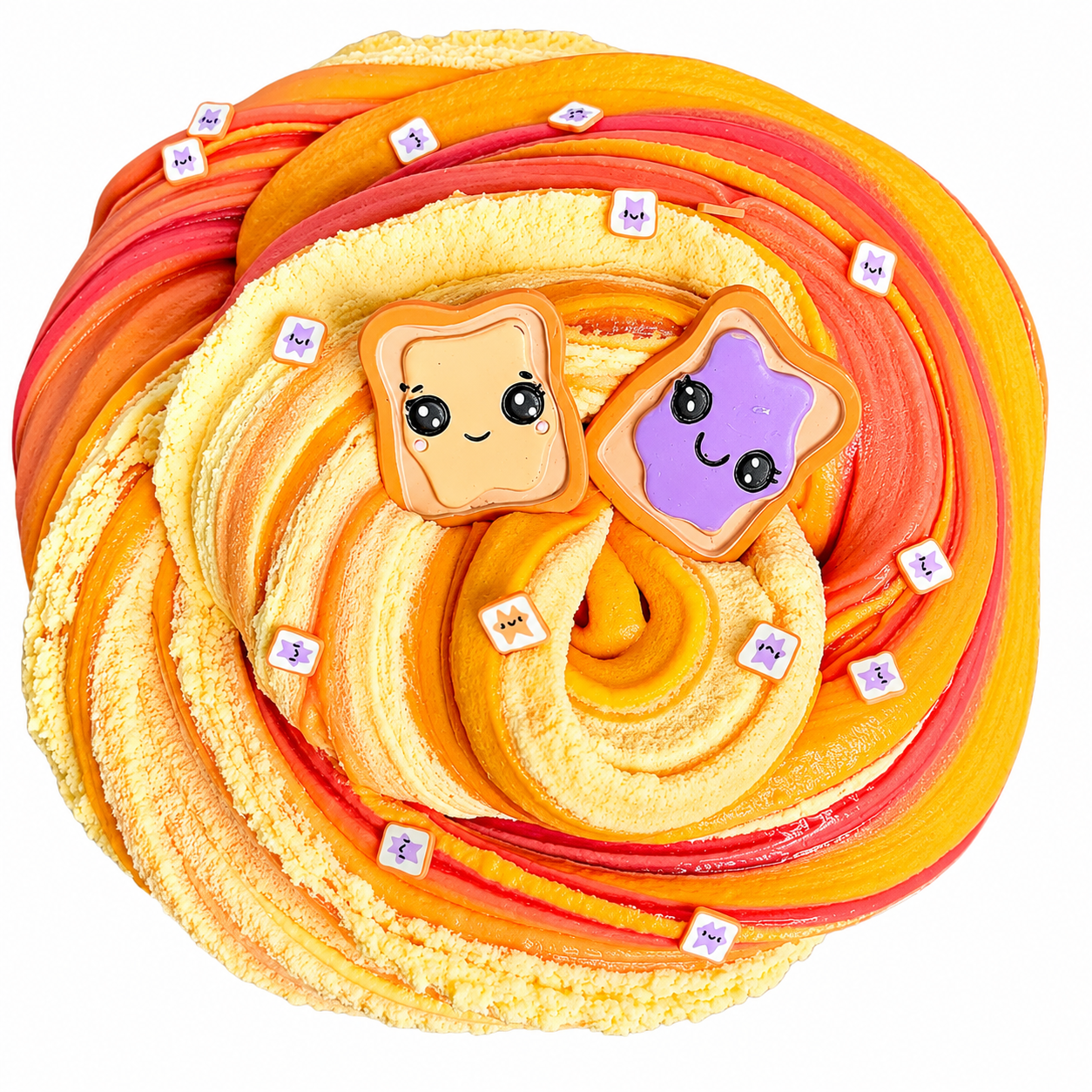 PB&J Slime Kit – DIY Butter & Jelly Slime Set with Clay Toast