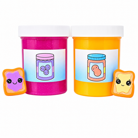 PB&J Slime Kit – DIY Butter & Jelly Slime Set with Clay Toast