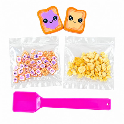 PB&J Slime Kit – DIY Butter & Jelly Slime Set with Clay Toast