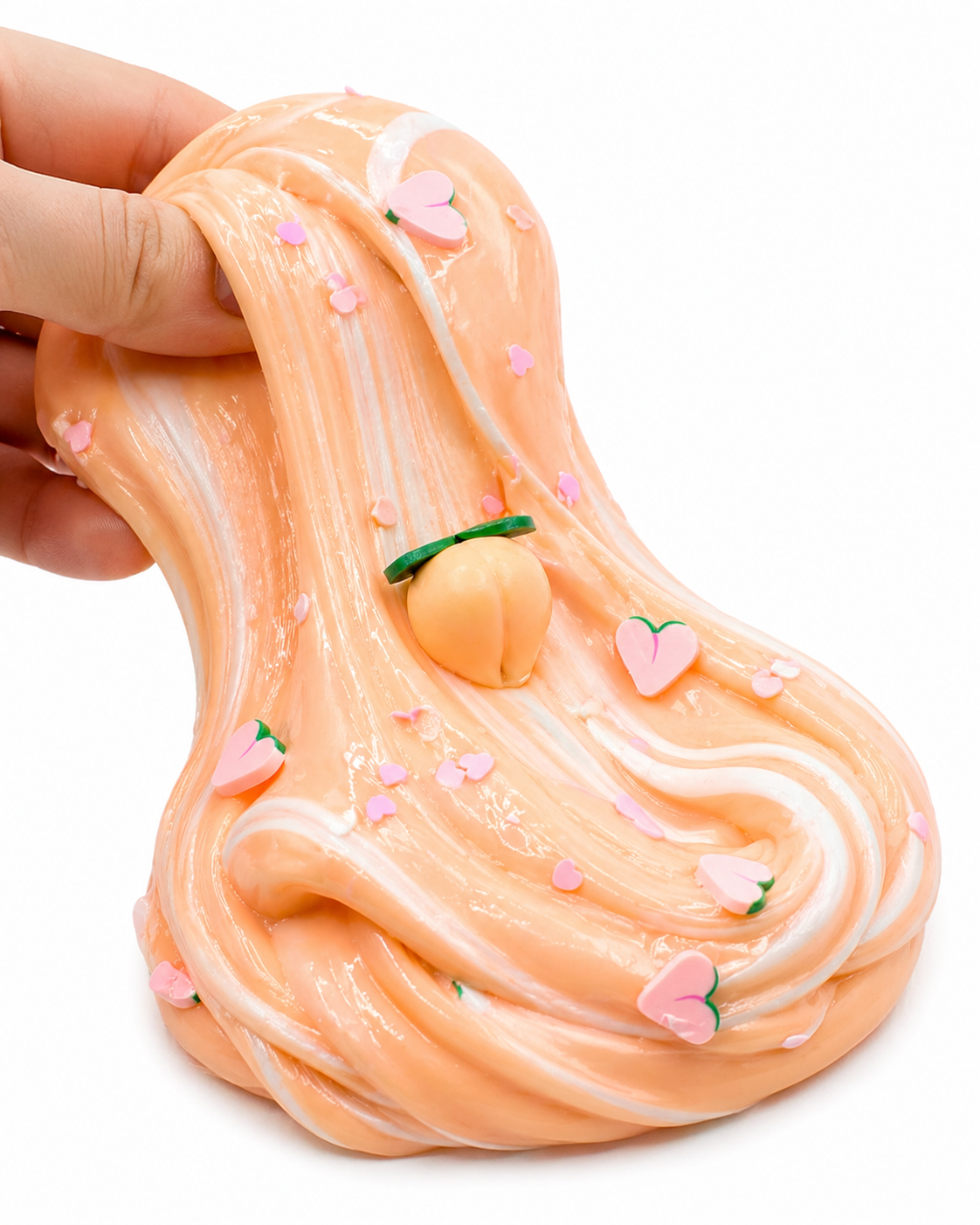 Peaches n Cream Slime – Butter Slime with Clay Cap & Charm