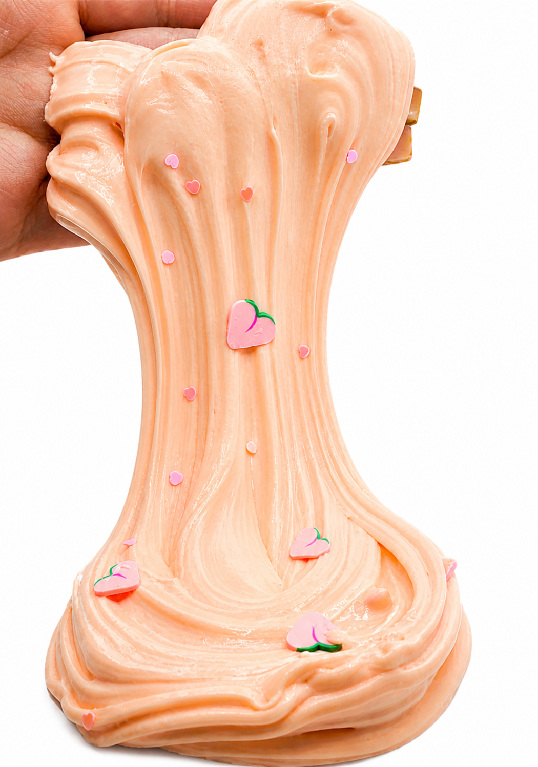 Peaches n Cream Slime – Butter Slime with Clay Cap & Charm