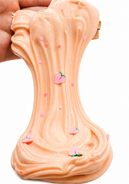 Peaches n Cream Slime – Butter Slime with Clay Cap & Charm