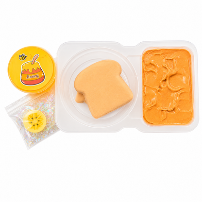 Peanut Butter Banana Slime Kit – DIY Butter Slime with Toast & Toppings