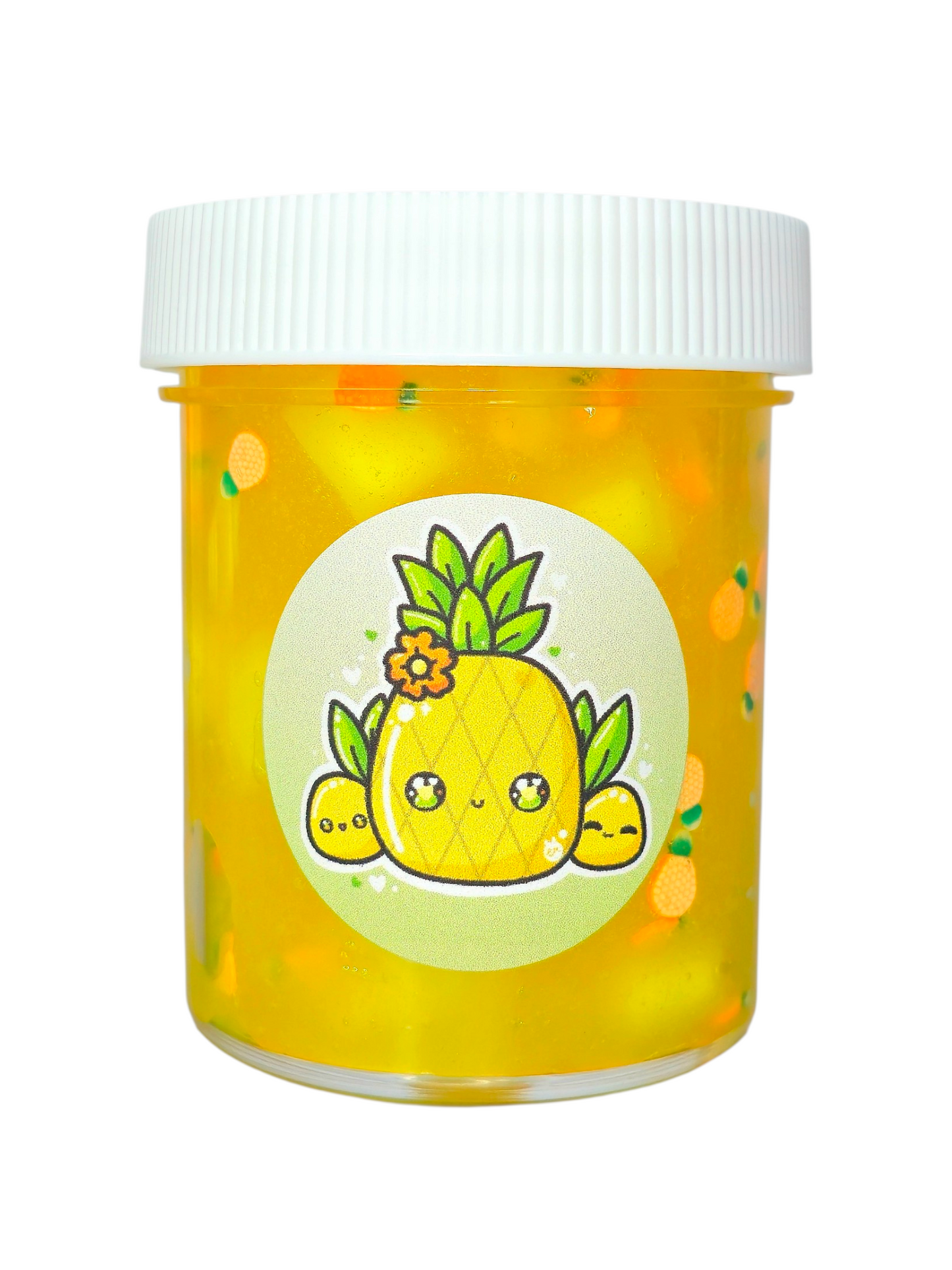 Pineapple Jelly Cube Slime – Clear Crunchy Jelly Slime Scented