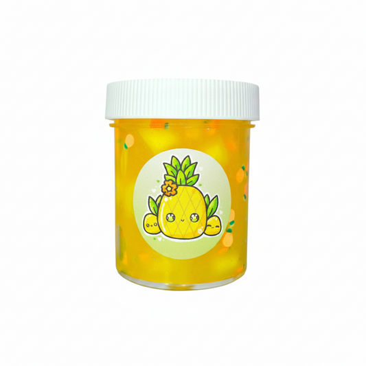 Pineapple Jelly Cube Slime – Clear Crunchy Jelly Slime Scented
