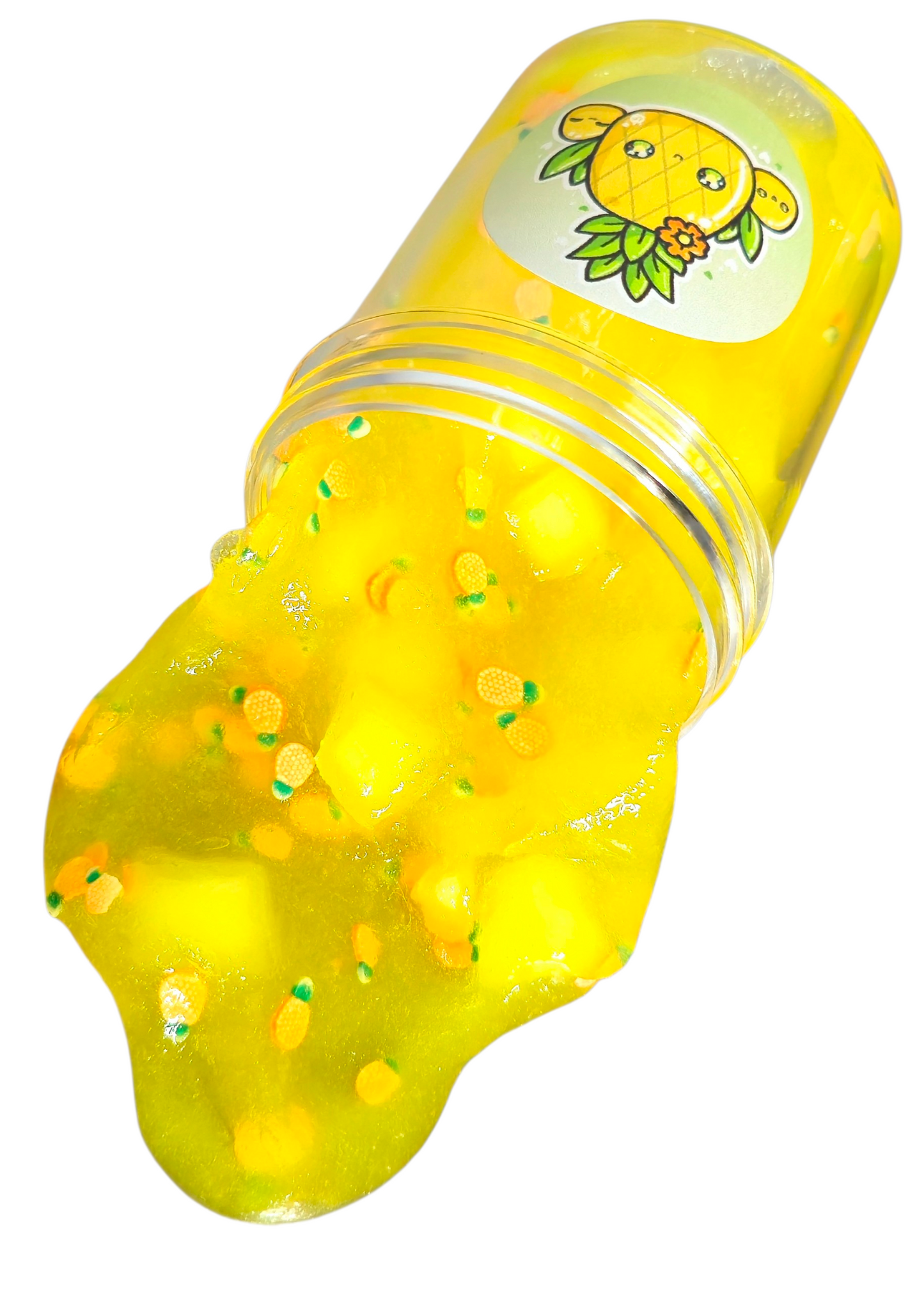 Pineapple Jelly Cube Slime – Clear Crunchy Jelly Slime Scented