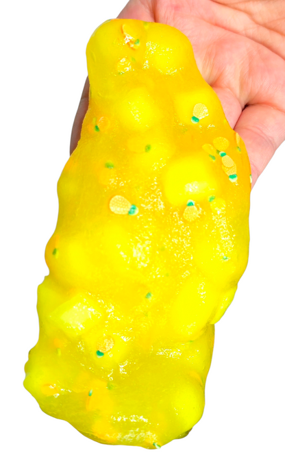 Pineapple Jelly Cube Slime – Clear Crunchy Jelly Slime Scented