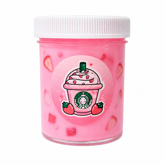 Pink Drink Slime – Thick Glossy Slime Strawberry Coconut Scented
