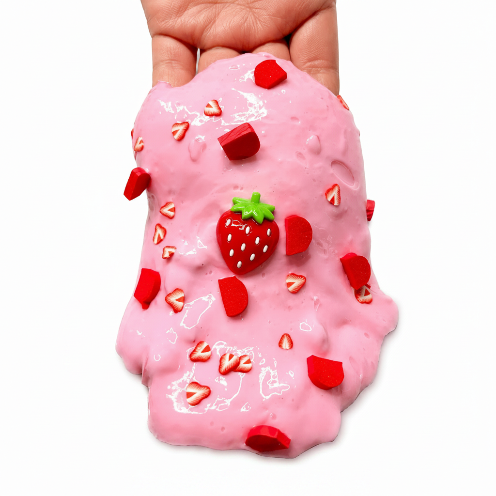 Pink Drink Slime – Thick Glossy Slime Strawberry Coconut Scented