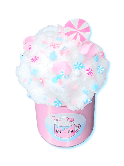 Pink Hot Coco Handmade Scented Butter Cloud Slime Slime by Hoshimi Slimes LLC | Hoshimi Slimes LLC