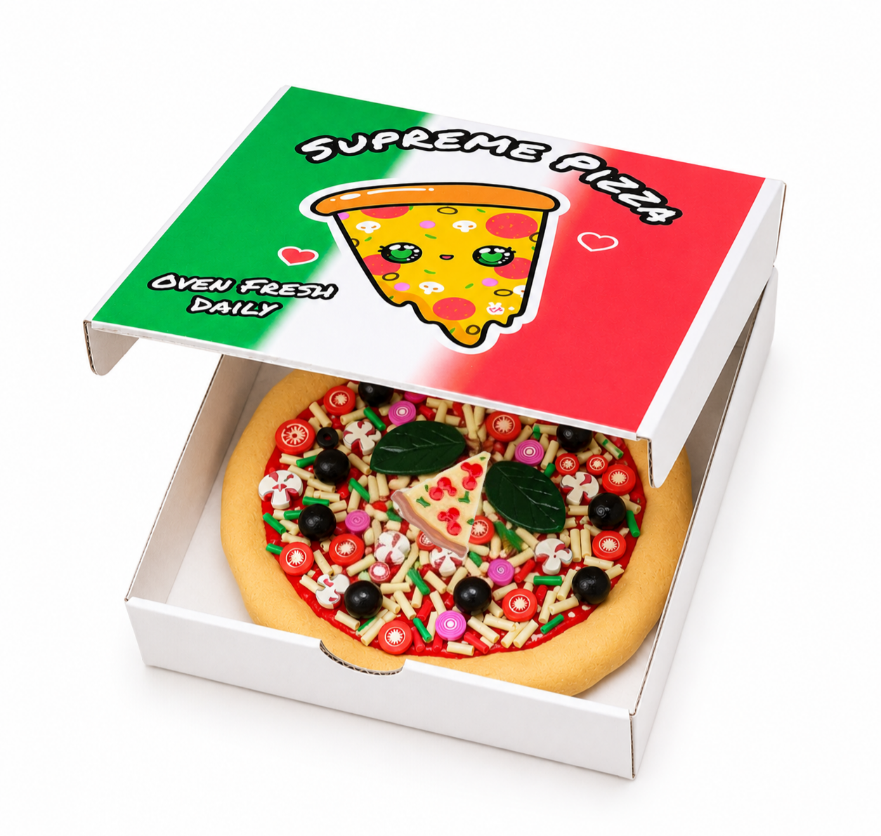 Pizza Slime Kit – DIY Butter Slime with Clay & Toppings