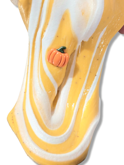 Pumpkin Latte With Cold Foam Handmade Scented Slime 34oz Slime by Hoshimi Slimes LLC | Hoshimi Slimes LLC