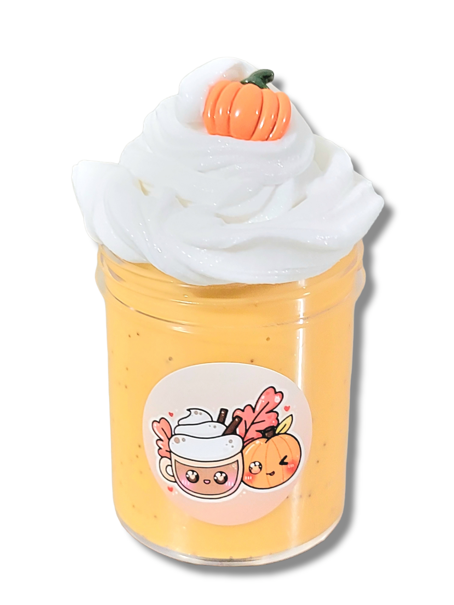 Pumpkin Latte With Cold Foam Handmade Scented Slime 6oz Slime by Hoshimi Slimes LLC | Hoshimi Slimes LLC