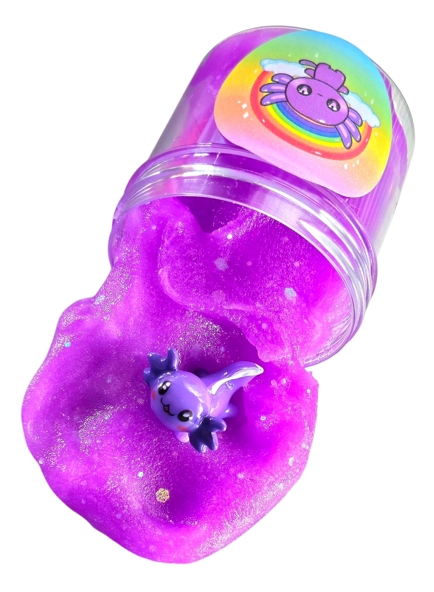 Rainbow Axolotl Friends 4pc Slime Set – 8oz Handmade Scented Jelly Slimes – Colorful Sensory Fidget Toy for Ages 8+ – Hoshimi Slimes