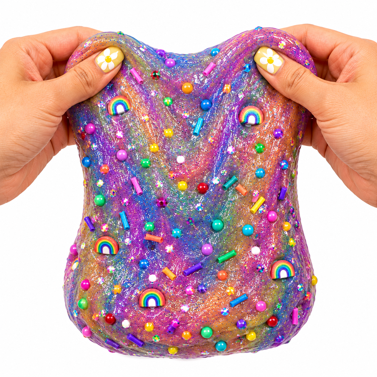 Rainbow Axolotl Slime Set – 4pc Scented Jelly Slimes with Charms