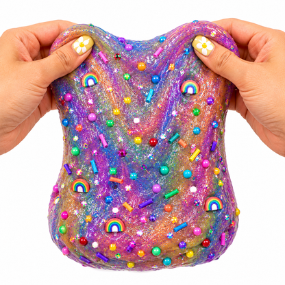 Rainbow Axolotl Slime Set – 4pc Scented Jelly Slimes with Charms