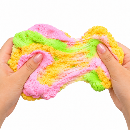 Rainbow Sherbet Slime – Fluffy Cloud Slime with Beads