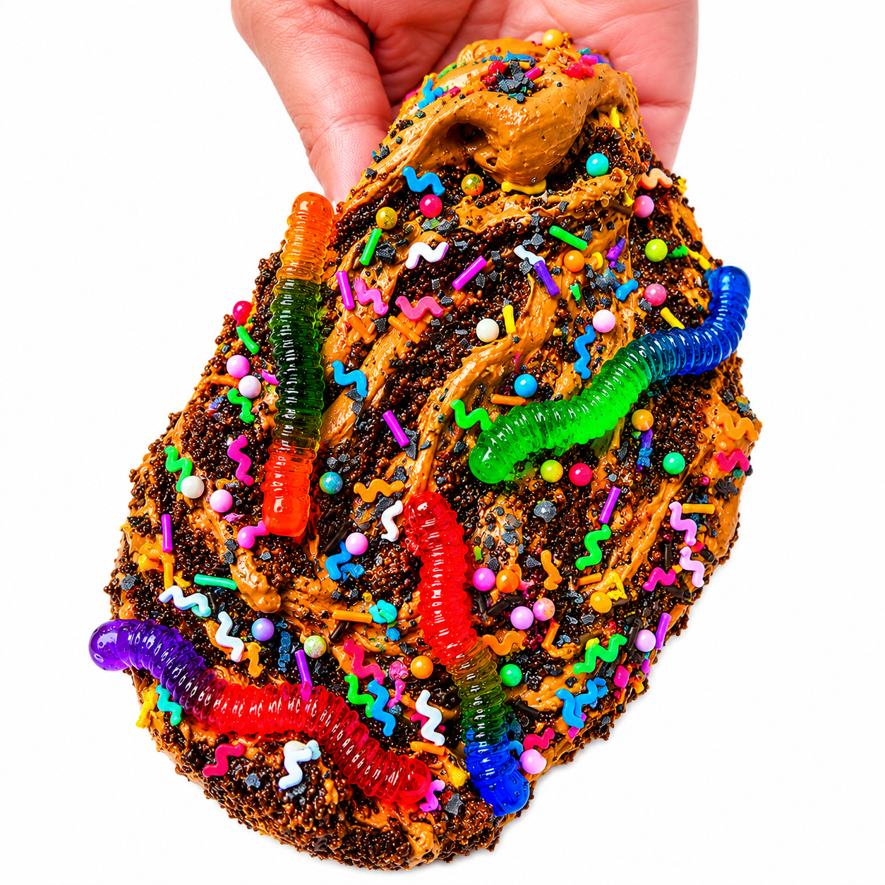 Dirt Cup Slime Kit – DIY Hybrid Snowfizz Butter Slime with Worm Charms