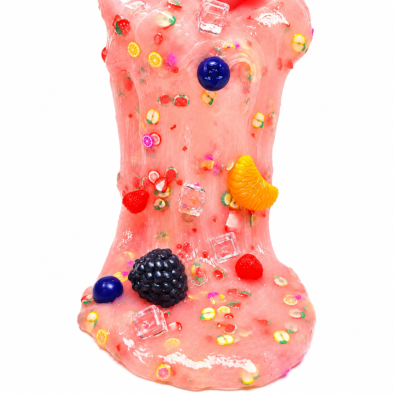 Hwachae Fruit Bowl Slime – Clear Glossy Slime Fruit Milk Scented