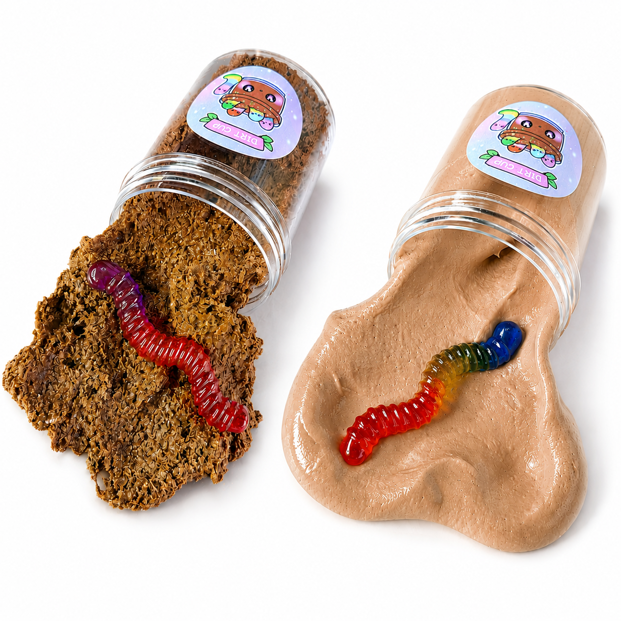 Dirt Cup Slime Kit – DIY Hybrid Snowfizz Butter Slime with Worm Charms