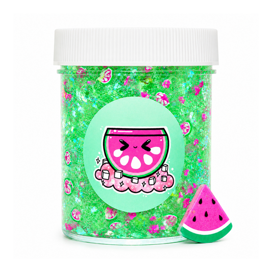 Watermelon Iced Refresher Slime – Scented Sugar Scrub Slime with Charm