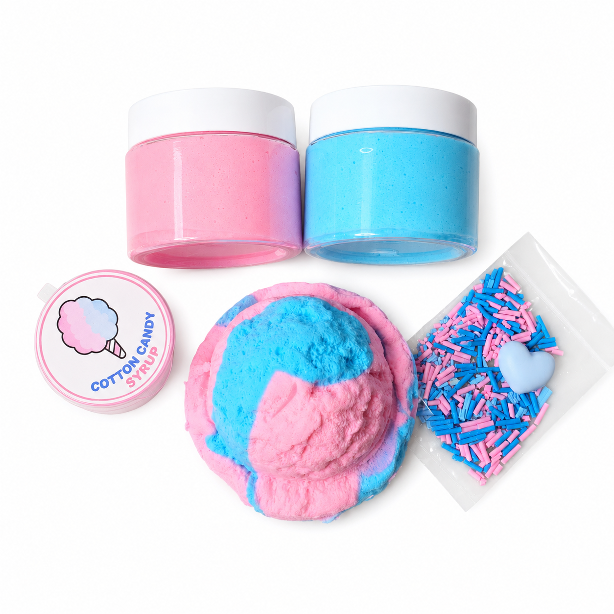 Cotton Candy Slime Kit – DIY Butter Slime with XL Clay Scoop