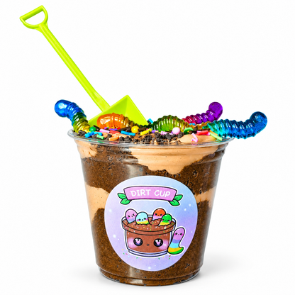 Dirt Cup Slime Kit – DIY Hybrid Snowfizz Butter Slime with Worm Charms