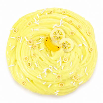 Banana Coconut Cream Pie Scented Slime – Butter Slime with Charms