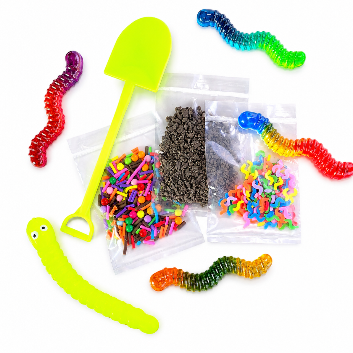 Dirt Cup Slime Kit – DIY Hybrid Snowfizz Butter Slime with Worm Charms