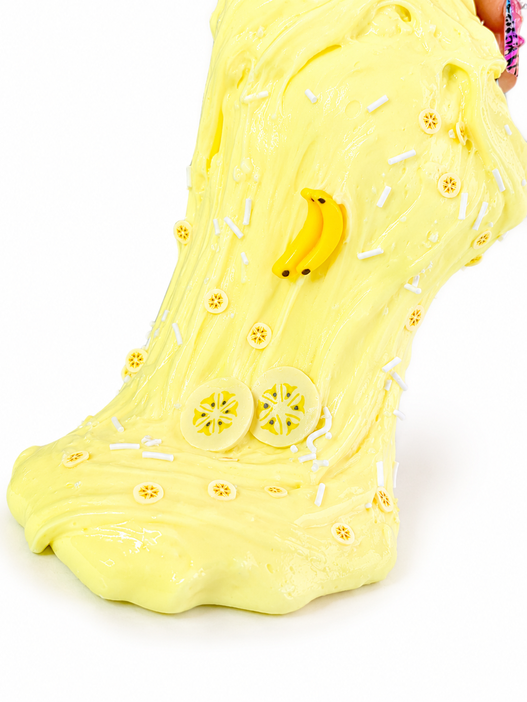 Banana Coconut Cream Pie Scented Slime – Butter Slime with Charms