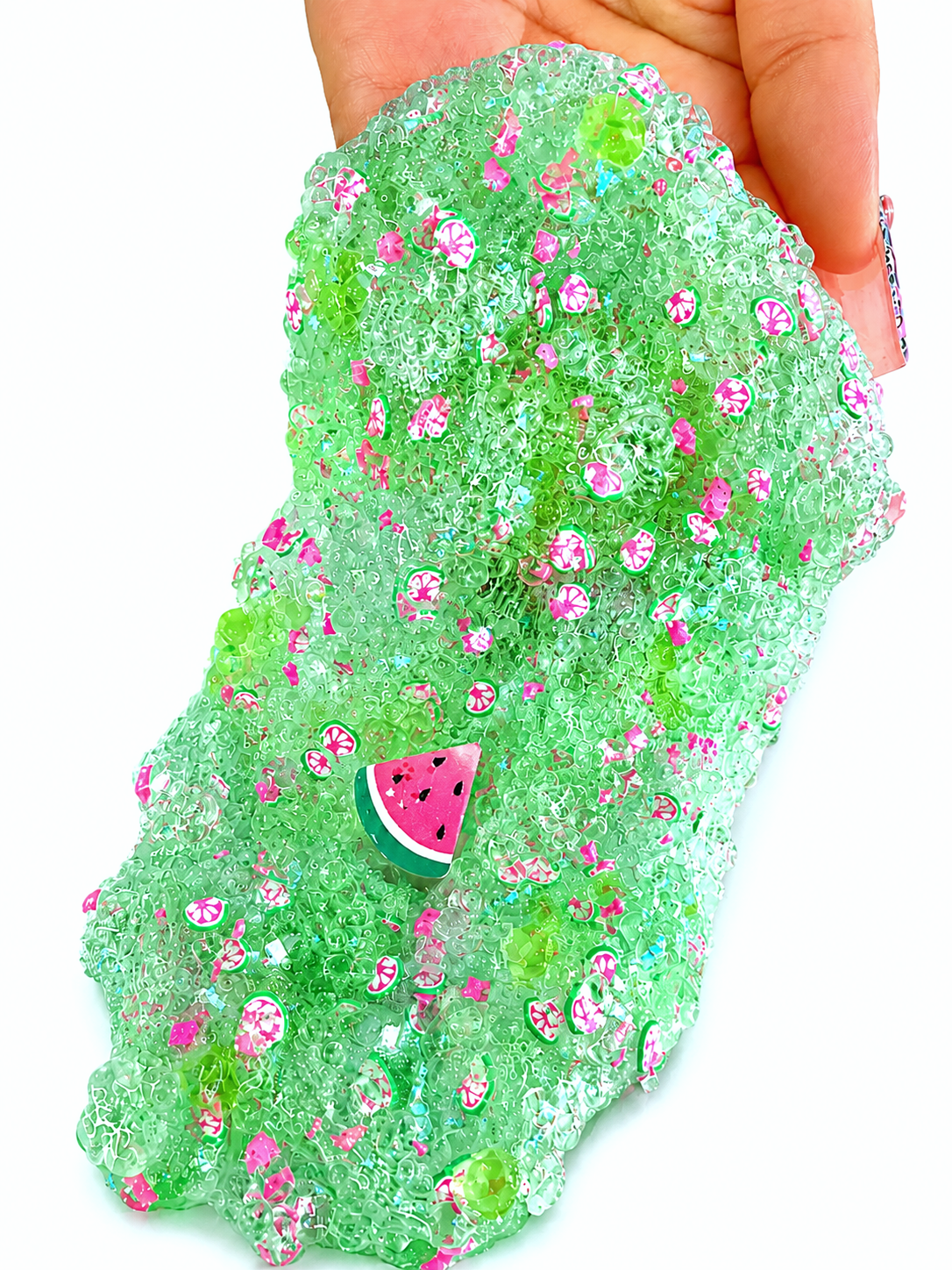 Watermelon Iced Refresher Slime – Scented Sugar Scrub Slime with Charm
