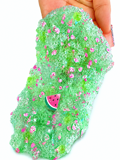 Watermelon Iced Refresher Slime – Scented Sugar Scrub Slime with Charm