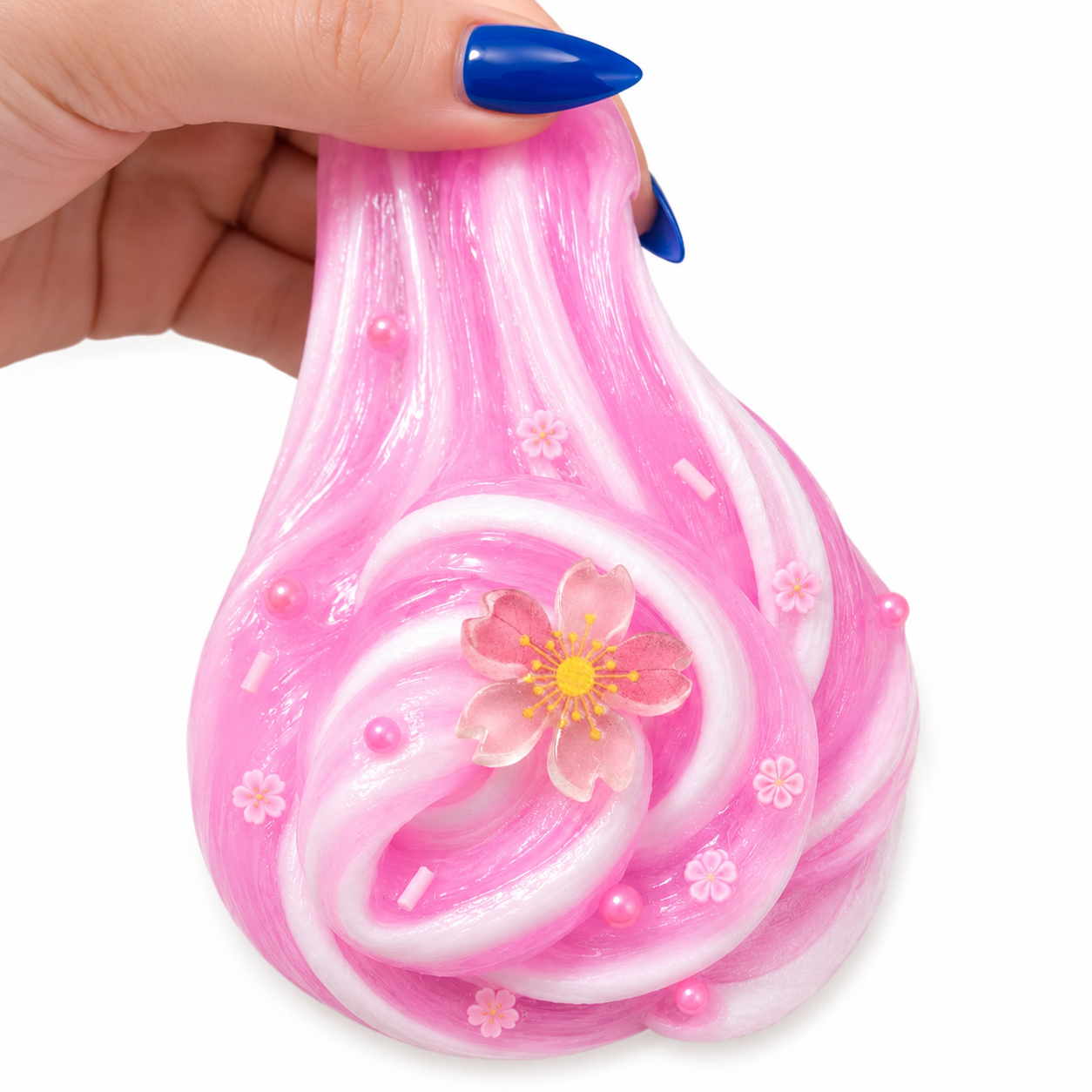 Sakura Cherry Blossom Avalanche Slime – Clear Slime & Charm