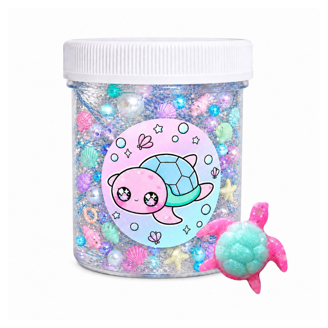 Save The Turtles Slime – Clear Crunchy Slime with Charms Unscented