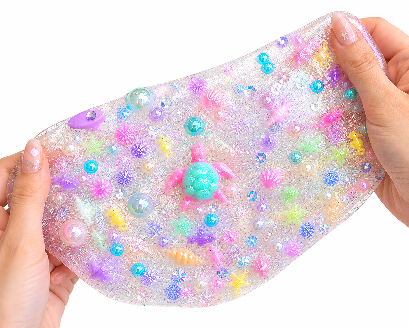 Save The Turtles Slime – Clear Crunchy Slime with Charms Unscented