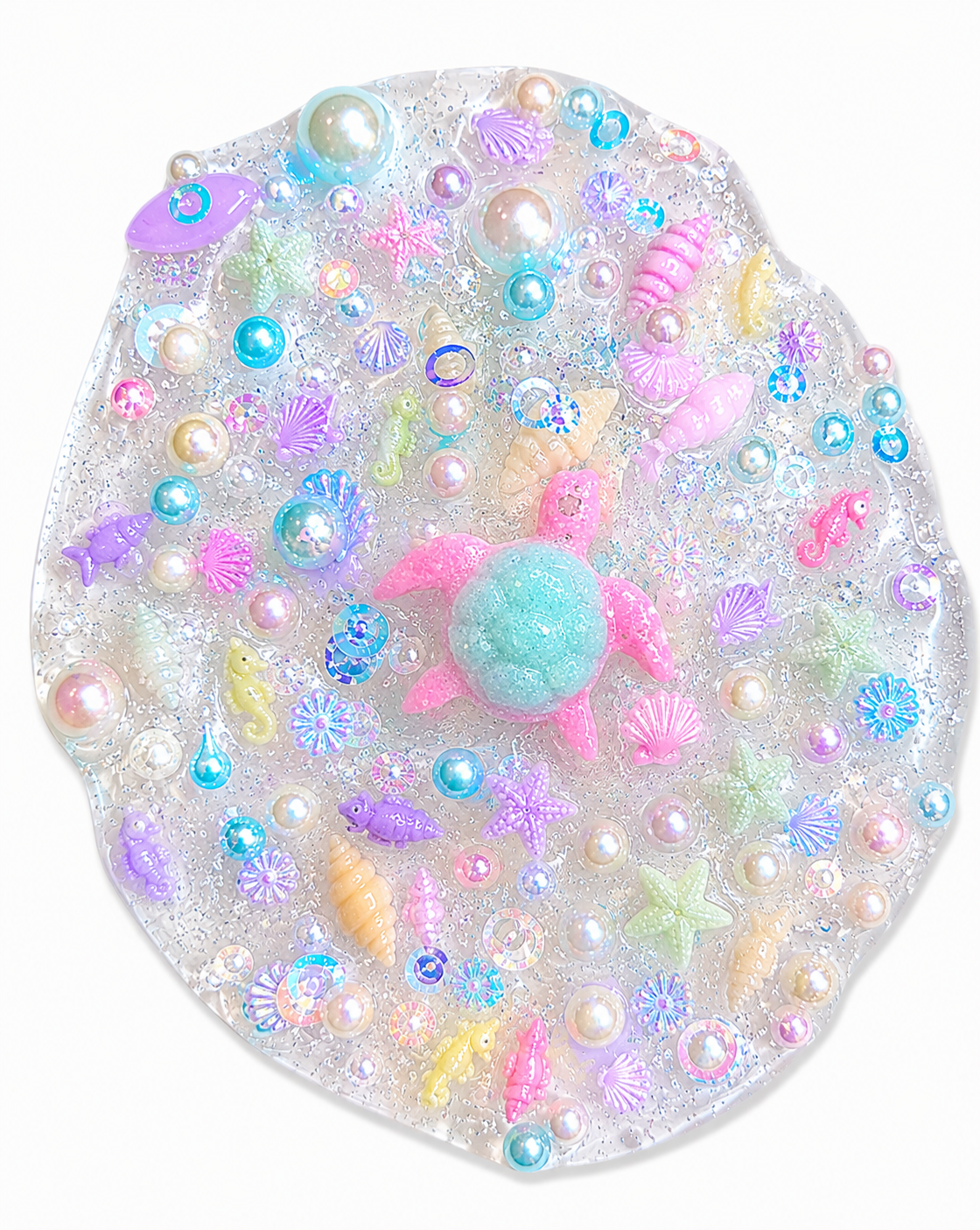 Save The Turtles Slime – Clear Crunchy Slime with Charms Unscented