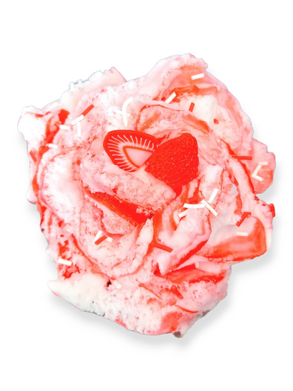 Strawberry & Cream Frappe Handmade Hybrid Slime 10oz Slime by Hoshimi Slimes LLC | Hoshimi Slimes LLC