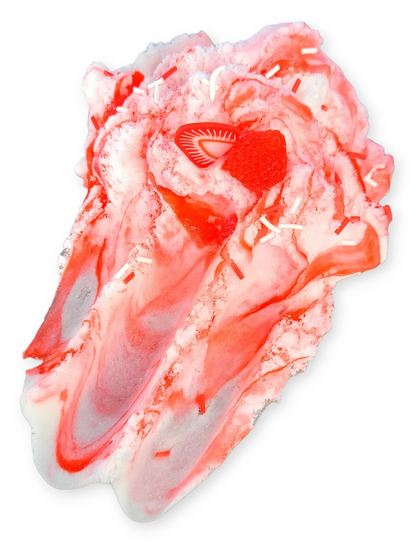 Strawberry & Cream Frappe Handmade Hybrid Slime 32oz Slime by Hoshimi Slimes LLC | Hoshimi Slimes LLC