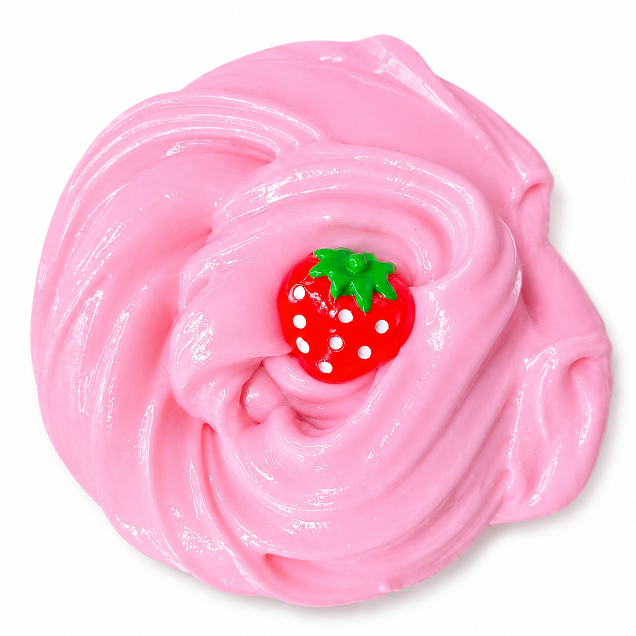 Strawberry Milk Slime – Thick Glossy Slime with Charm