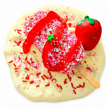 Strawberry Shortcake Crunch Slime Kit – DIY Butter Slime Set with Clay