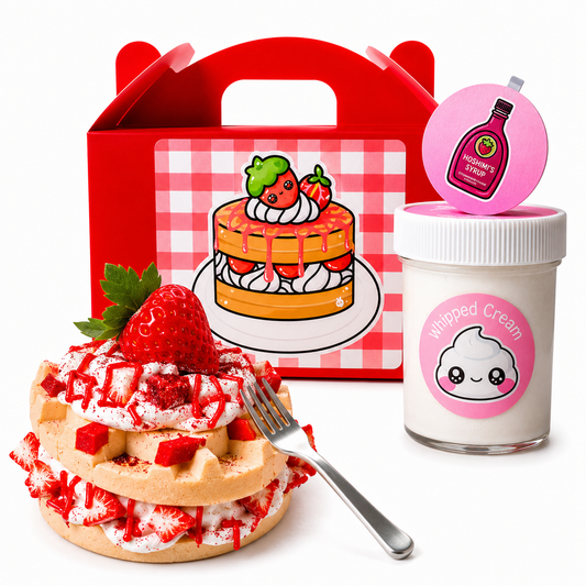 Strawberry Shortcake Waffle Slime Kit – DIY Butter Slime with Clay & Toppings