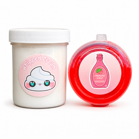 Strawberry Shortcake Waffle Slime Kit – DIY Butter Slime with Clay & Toppings