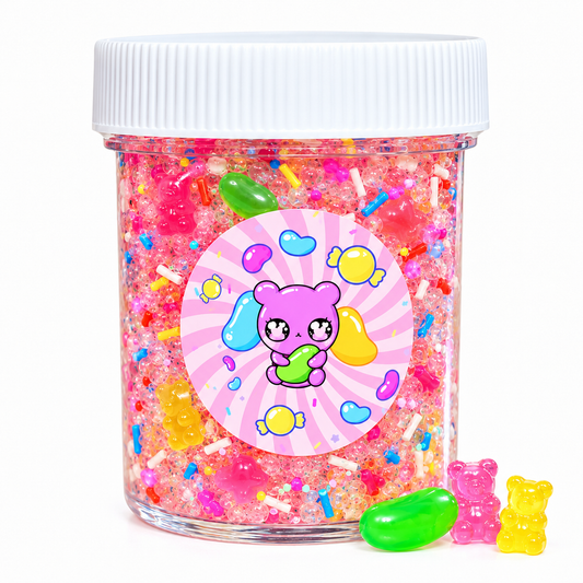 Sugar Rush – Handmade Jelly Bean Scented Clear Sugar Scrub Slime