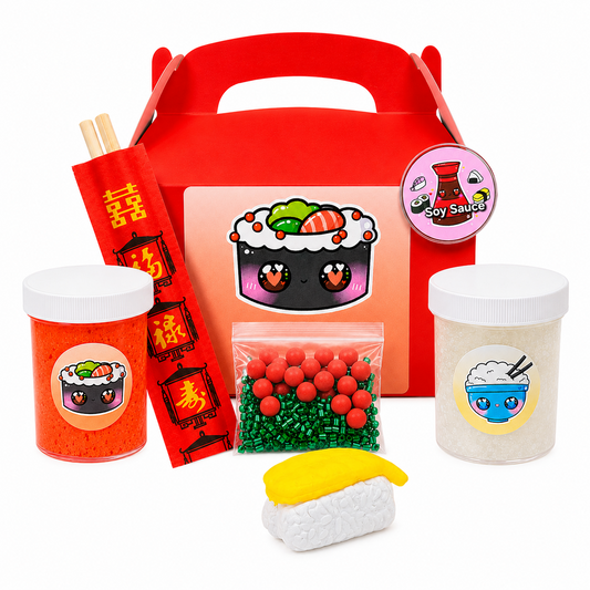 Sushi Slime Kit – DIY Crunchy Slime with Clay & Toppings