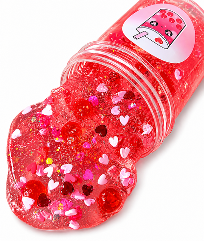 Sweetheart Boba Slime – Clear Popping Strawberry Boba