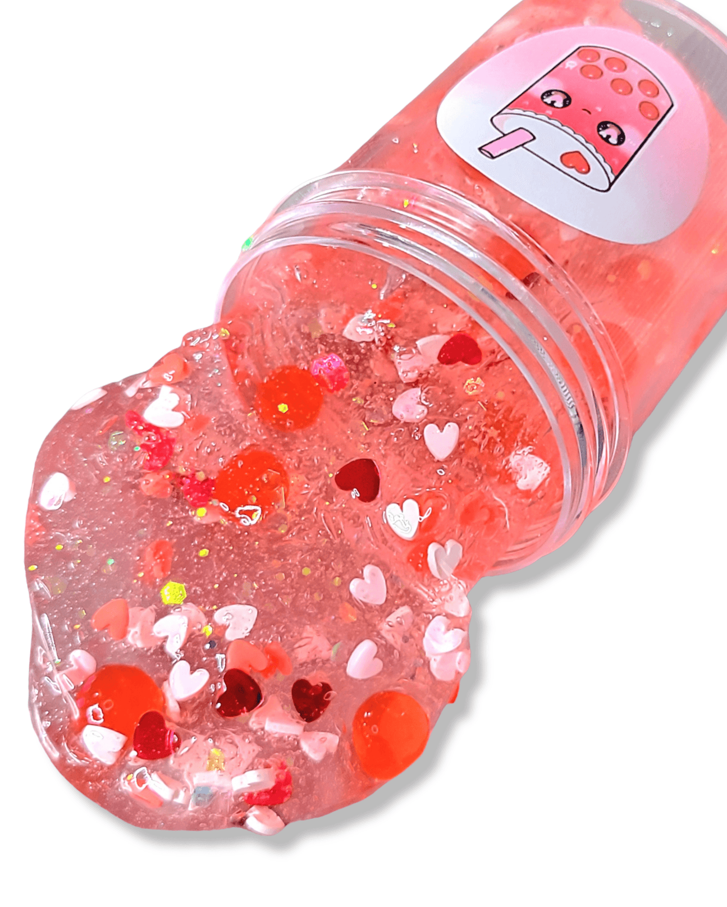 Sweetheart Popping Boba Handmade Clear Scented Slime Slime by Hoshimi Slimes LLC | Hoshimi Slimes LLC