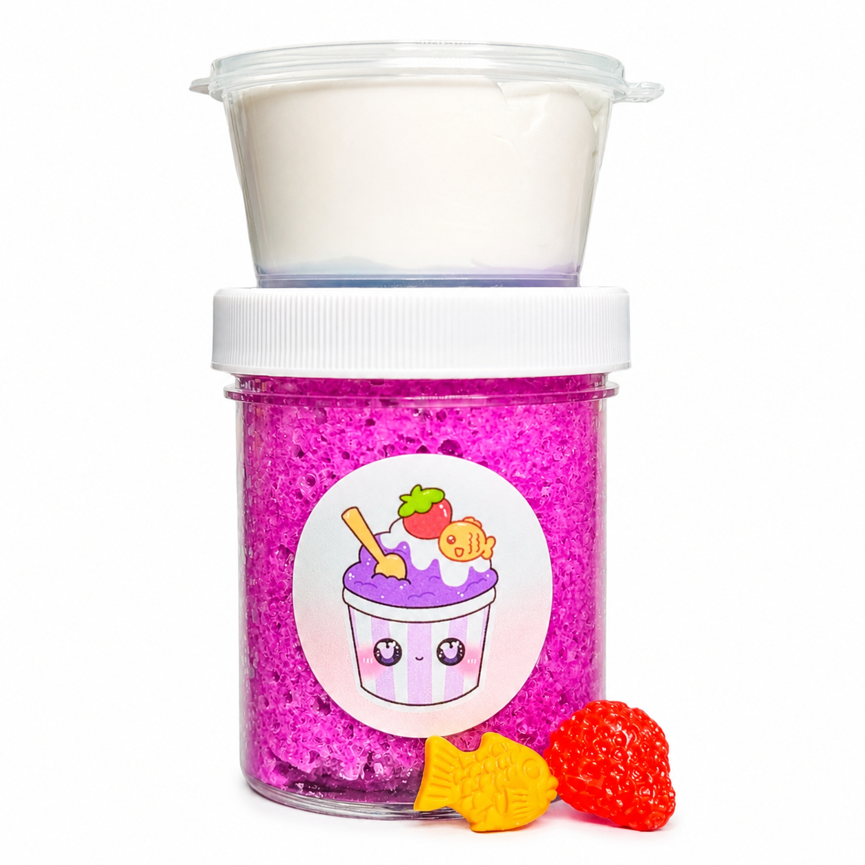 Ube Shaved Ice Slime – Crunchy Snowfizz Slime with Clay & Charms